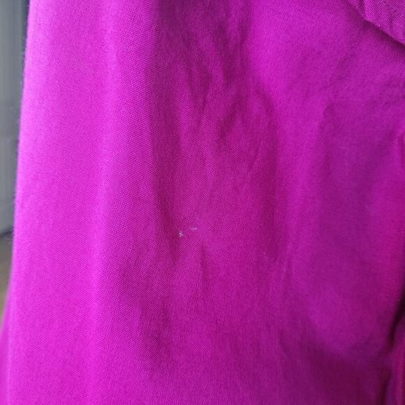 Vintage Side Saddle Shirt Womens Large Fuchsia Western Cowgirl Ranch Embroidered - Picture 10 of 10